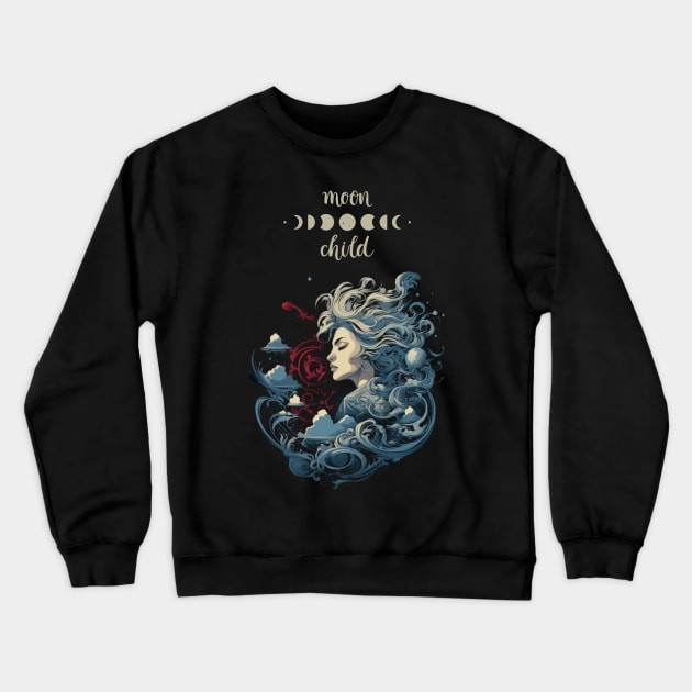 moon child Crewneck Sweatshirt by MetamorphoseHob